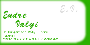endre valyi business card